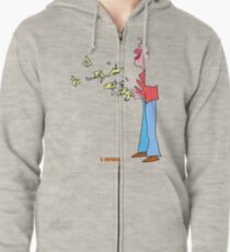Bird Man Zipped Hoodie