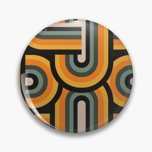 Item preview, Orange, Yellow And Sea Foam-Aqua Retro Pattern  designed and sold by DEC02.