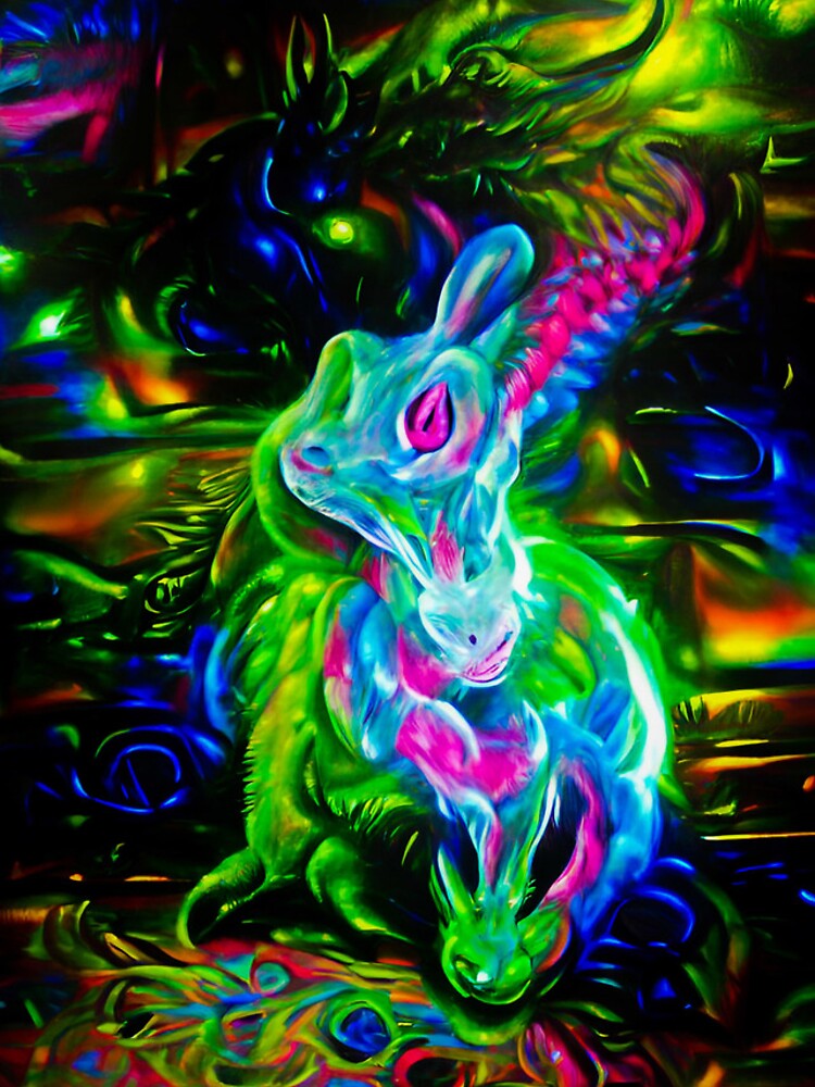 Thumbnail 4 of 4, iPhone Case, Psychedelic Rabbit designed and sold by CSturgill2.