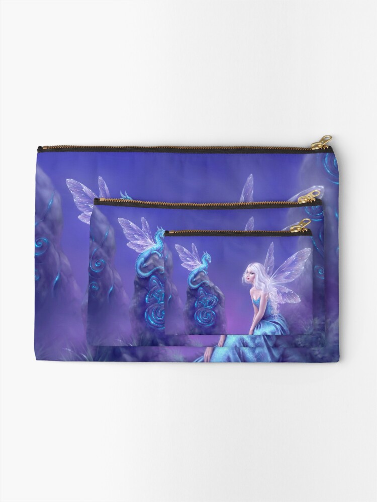 Alternate view of Luminescent Fairy & Dragon Art Zipper Pouch