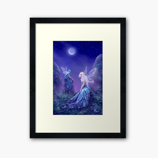 Luminescent Fairy & Dragon Art Framed Art Print