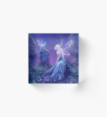 Luminescent Fairy & Dragon Art Acrylic Block