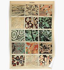 Crystals Print - Geologie Print - Vintage Französisch Wissenschaft Journal Poster