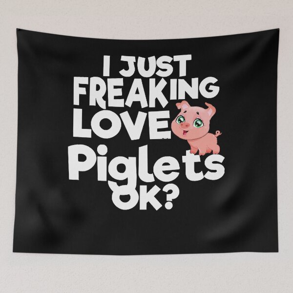 Item preview, I just Freaking Love Piglets OK T-Shirt designed and sold by KhireeSmith.