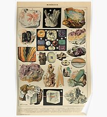 MINERALIEN - Französisch Geologie fortgesetzt Poster
