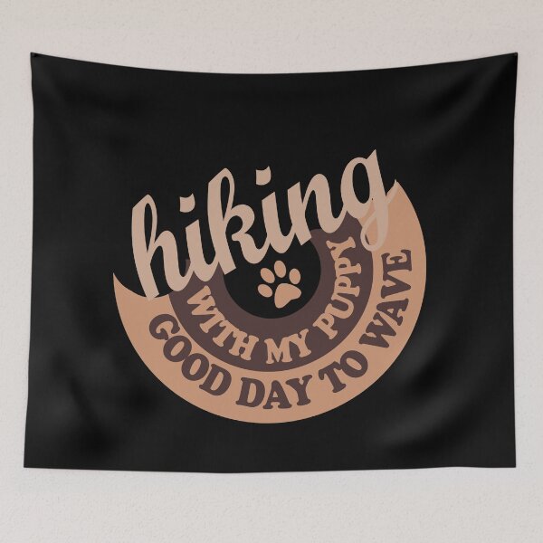 Item preview, hiking with puppy good day to wave designed and sold by Fine Art California.