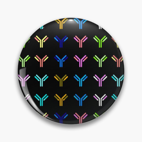 Item preview, Color Inverted Cartoon Antibodies - Black Background designed and sold by Artsy-Chemist.