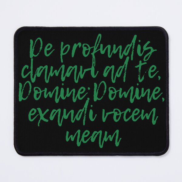 Item preview, Green De Profundis (Latin: Out of the depths I have cried to Thee, O Lord: Lord, hear my voice.) designed and sold by TheCatholicLady.