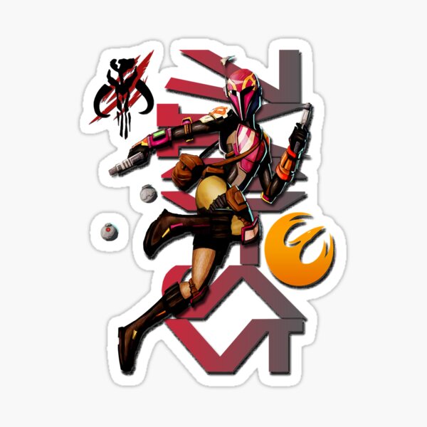 Vista previa del artículo con la obra «¡Sabine Wren de Rebels al rescate!», diseñado y vendido por BesdDeso54.