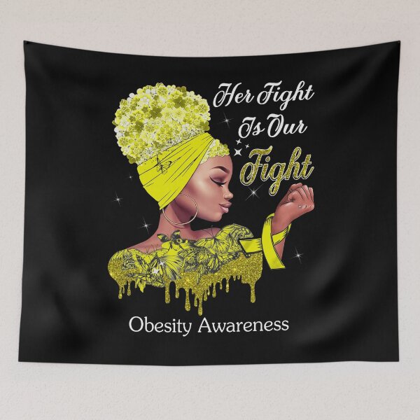 Item preview, Her Fight Is Our Fight Obesity Awareness designed and sold by Mnrshirley.