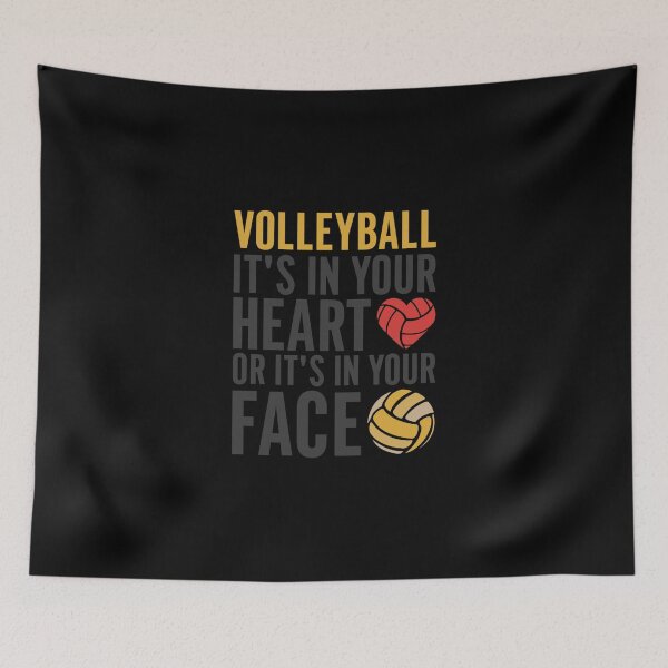 Item preview, Volleyball Its In Your Heart Or In Your Face Funny Volleyballer Player Lover Beach Volley B designed and sold by veronicaab.
