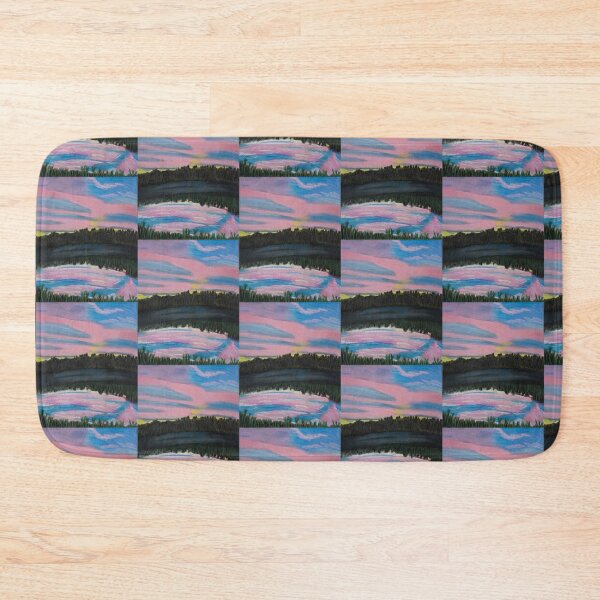 Item preview, Sunset Abstract Pastel Drawing of a Pink Centered Sunset designed and sold by AliCatOriginals.