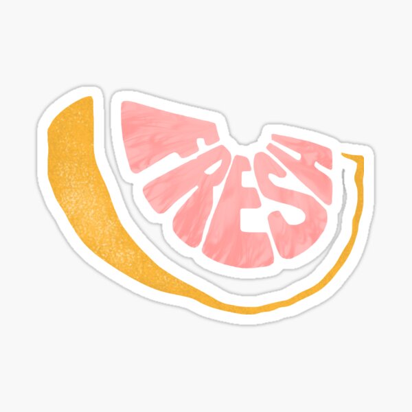 Fresh Grapefruit Graphic Sticker