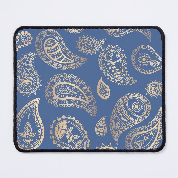 Item preview, Classic blue and gold paisley designed and sold by Home Cyn Home.