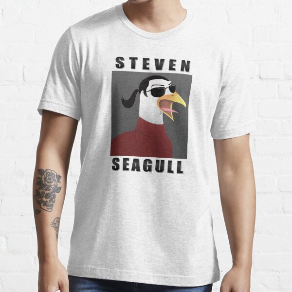 Funny Eagles and Seagull Men's Basic T-Shirt, Size: Adult M, White