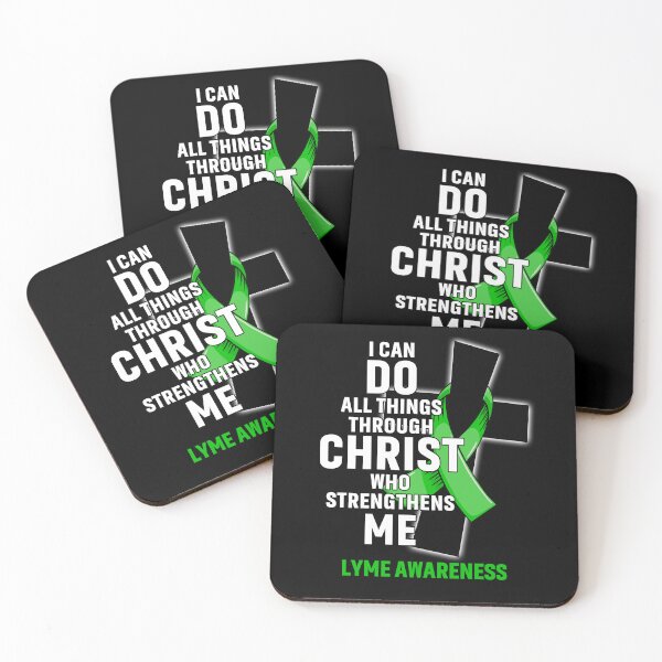Item preview, I Can Do All Things Through Christ Who Strengthens Me Lyme Awareness designed and sold by Hatjar.