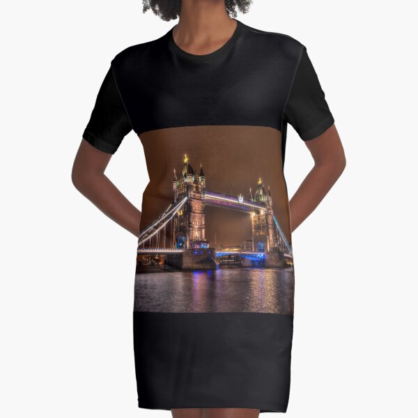 Tower Bridge, London Graphic T-Shirt Dress