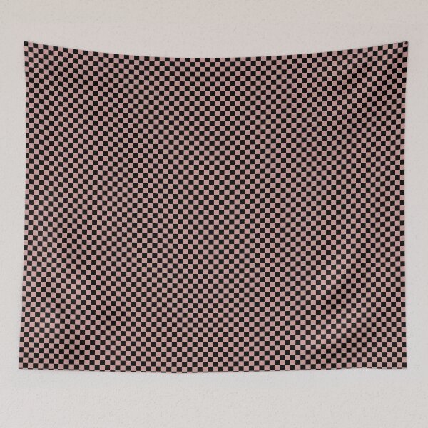 Artikelvorschau, Schwarzes und korallenrotes Beige-Rosa-Schachbrett entworfen und verkauft von KeksWorkroom.