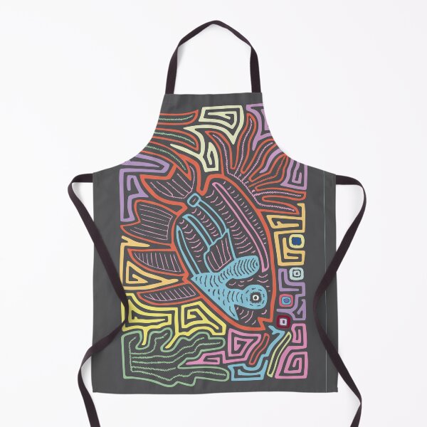Item preview, illustration of a fish based on a kuna mola designed and sold by Melquidedec.