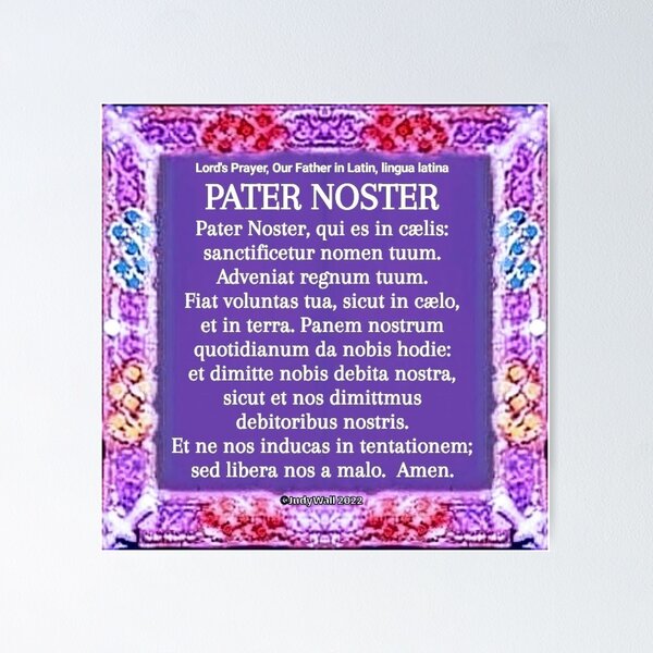 Latin Prayer Posters