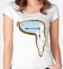 Melting Clock Women's Fitted Scoop T-Shirt