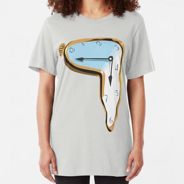 Melting Clock Slim Fit T-Shirt