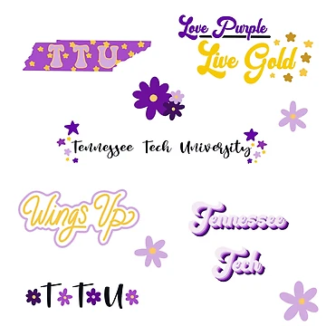Artwork thumbnail, Tennessee Tech Sticker Set by Kcreatesstuff