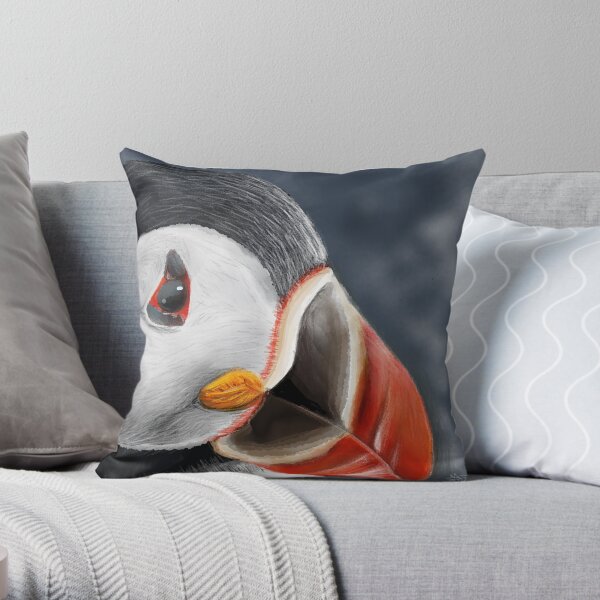 Puffin Throw Pillow