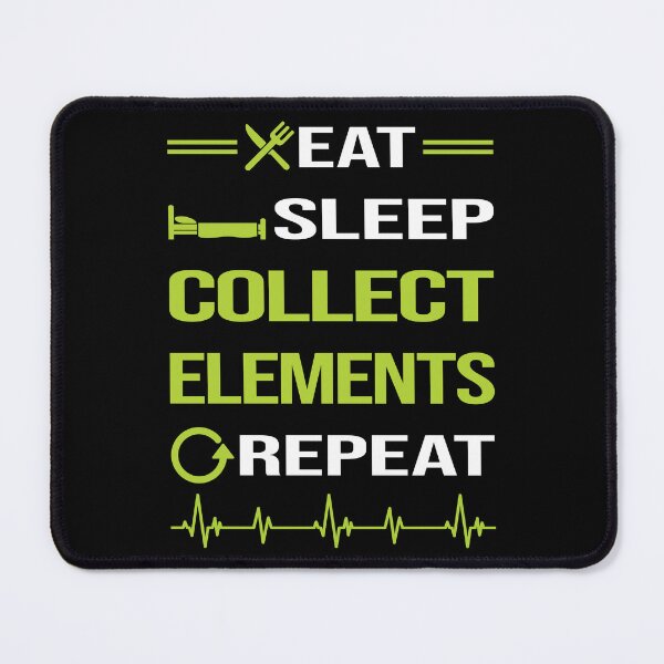 Aperçu de l'œuvre Funny Eat Sleep Repeat Element Collecte d'éléments créée et vendue par HappyTshirt1238.