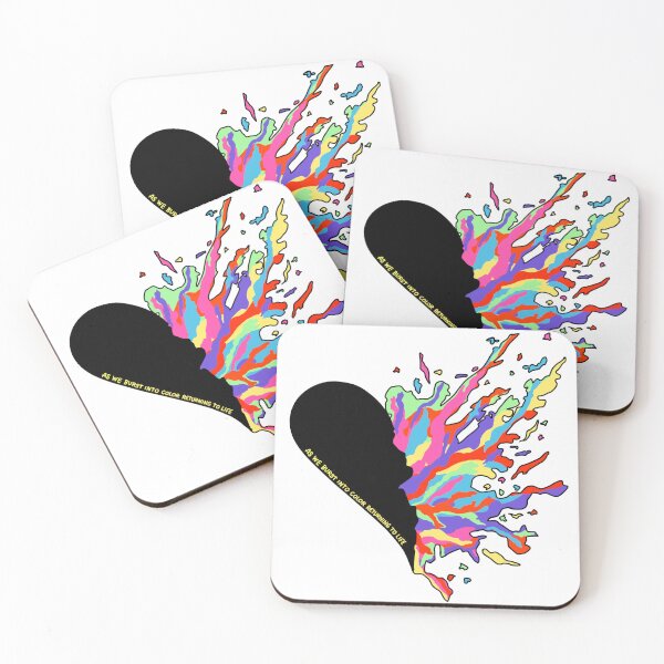 Item preview, Burst Into Color jet black heart designed and sold by casey1499.