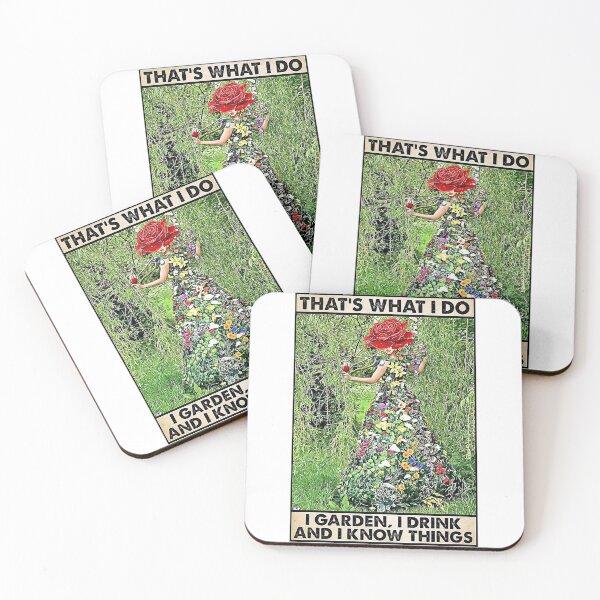 Item preview, That's What I Do I Garden I Drink And I Know Things Gift For Mom Poster designed and sold by frinkmichael.