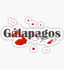 Galapagos Islands Diving Diver Flag Map Sticker