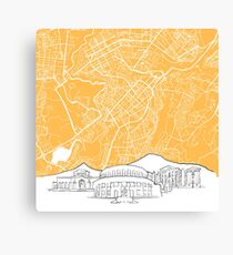 Yerevan Armenia Background Map Canvas Print
