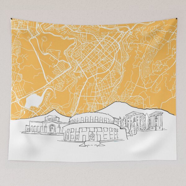 Item preview, Yerevan Armenia Background Map designed and sold by hebstreit.