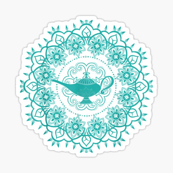 Item preview,  Aladdin Genie's Lamp Teal Mandala designed and sold by AmandaKeeling1.