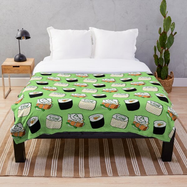 Item preview, Patrón de sushi verde (rollos de sushi, no roles de género) designed and sold by MyThingNow.