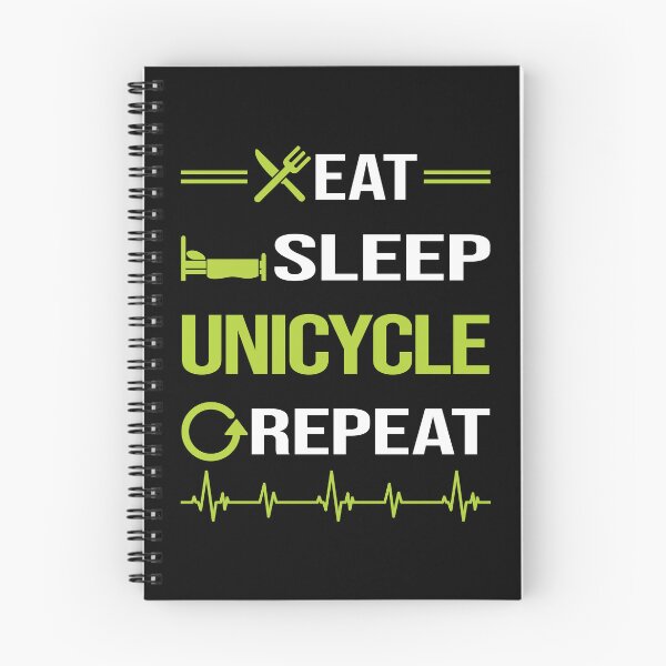 Item preview, Funny Eat Sleep Repeat Unicycling Unicycle Unicyclist designed and sold by HappyTshirt1239.