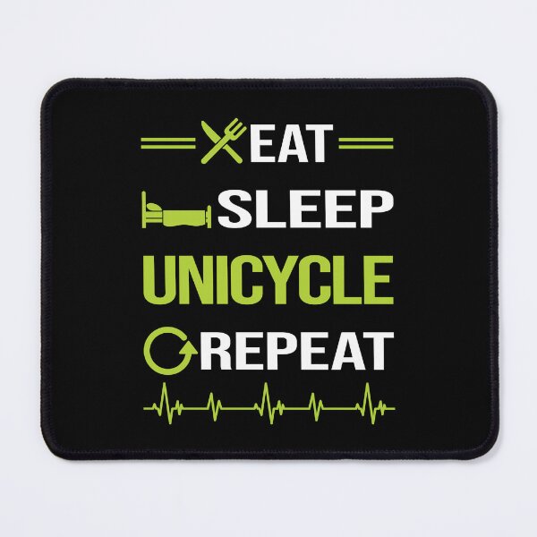Item preview, Funny Eat Sleep Repeat Unicycling Unicycle Unicyclist designed and sold by HappyTshirt1239.