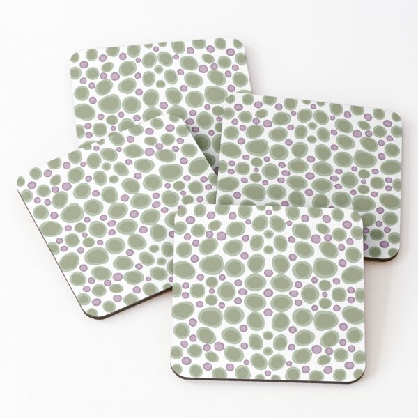 Item preview, Mid-century Polka verses pebbles earthen style Pattern  designed and sold by DreamKaracters.