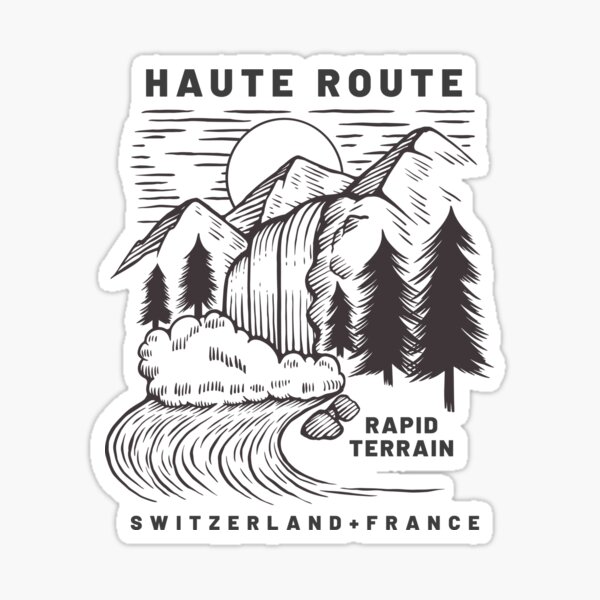 Aperçu de l'œuvre HAUTE ROUTE, FRANCE & SUISSE créée et vendue par RapidTerrain.