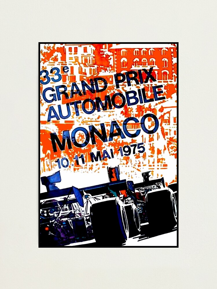 Autocollant Vintage F1 – Sticker Monaco Grand Prix – Niki Lauda – Années 70/80