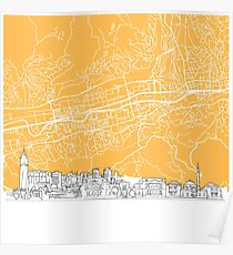 Sarajevo Bosnia and Herzegovina Skyline Map Poster
