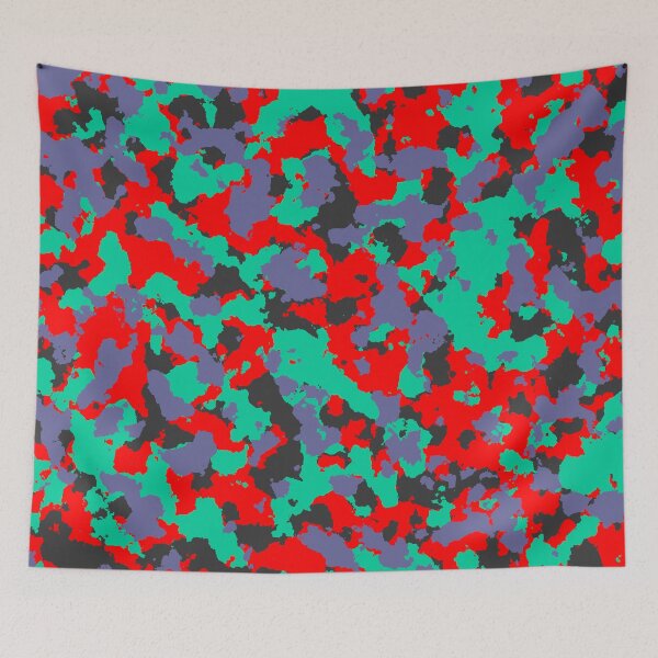 Item preview, Camouflage Teal Red designed and sold by Tshirtstory.