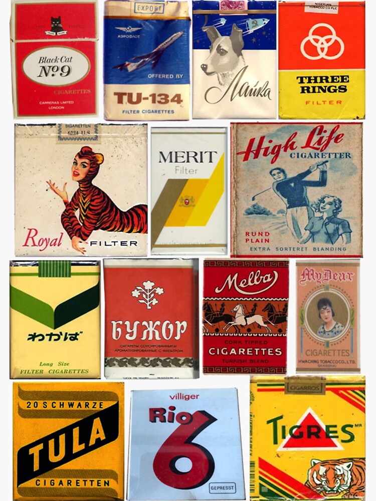 vintage cigarette packaging Cigarette packets 