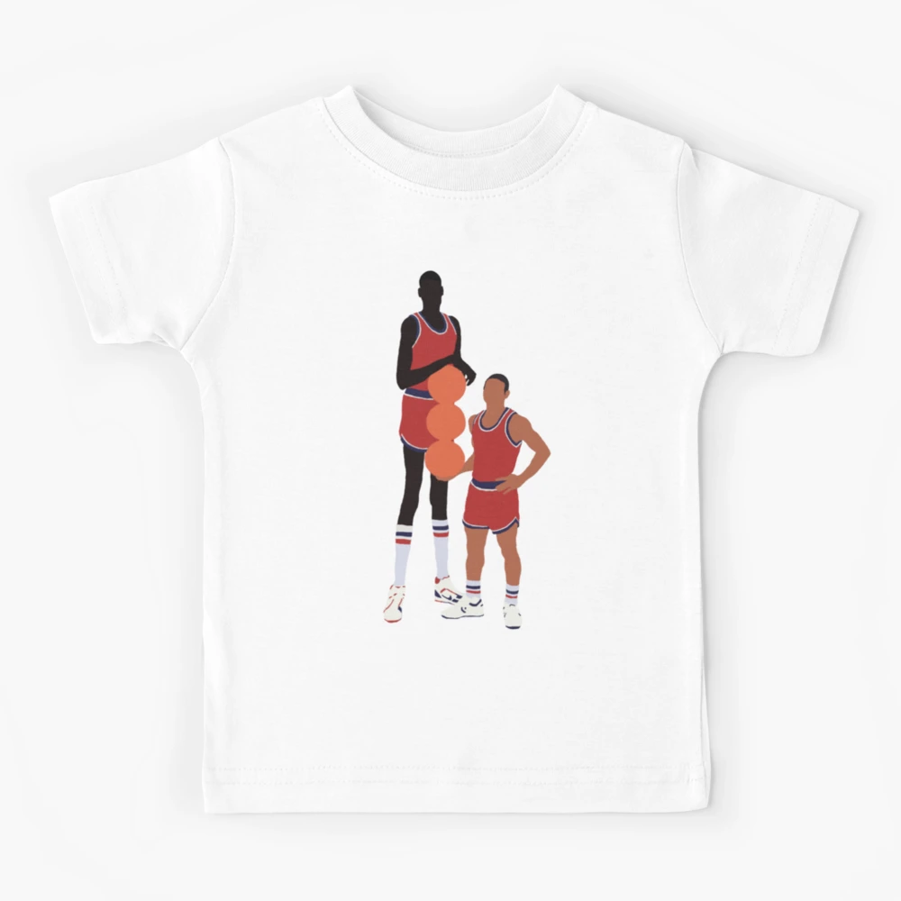 Manute Bol And Muggsy Bogues Art Kids T-Shirt for Sale by RatTrapTees