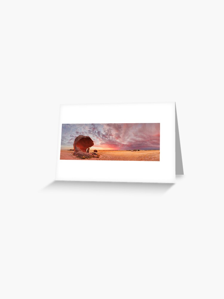 Thumbnail 1 of 2, Greeting Card, Murphys Haystacks Sunrise, Streaky Bay, Eyre Peninsula, South Australia designed and sold by Michael Boniwell.