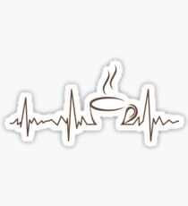 Coffee heartbeat funny Sticker