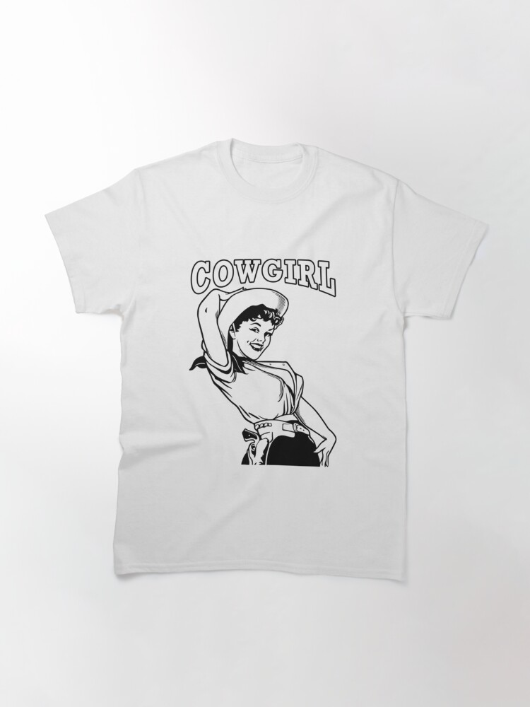 Cowgirl Cowboy Country Western Vintage Cartoon Comic Marlboro Man Inspired  Print | Classic T-Shirt