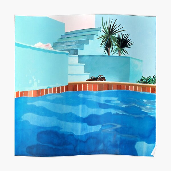David Hockney - Swimming Pool Under Stairs Poster