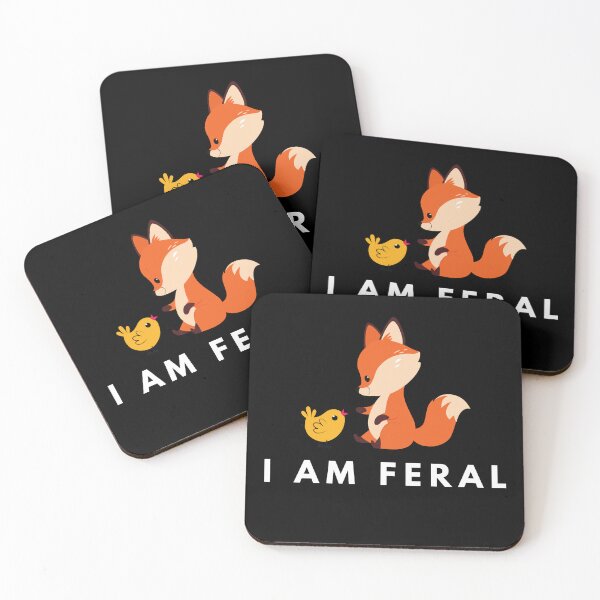 Item preview, I Am Feral, Fox and Chicken Little2 designed and sold by Cocodino ⭐⭐⭐⭐⭐.